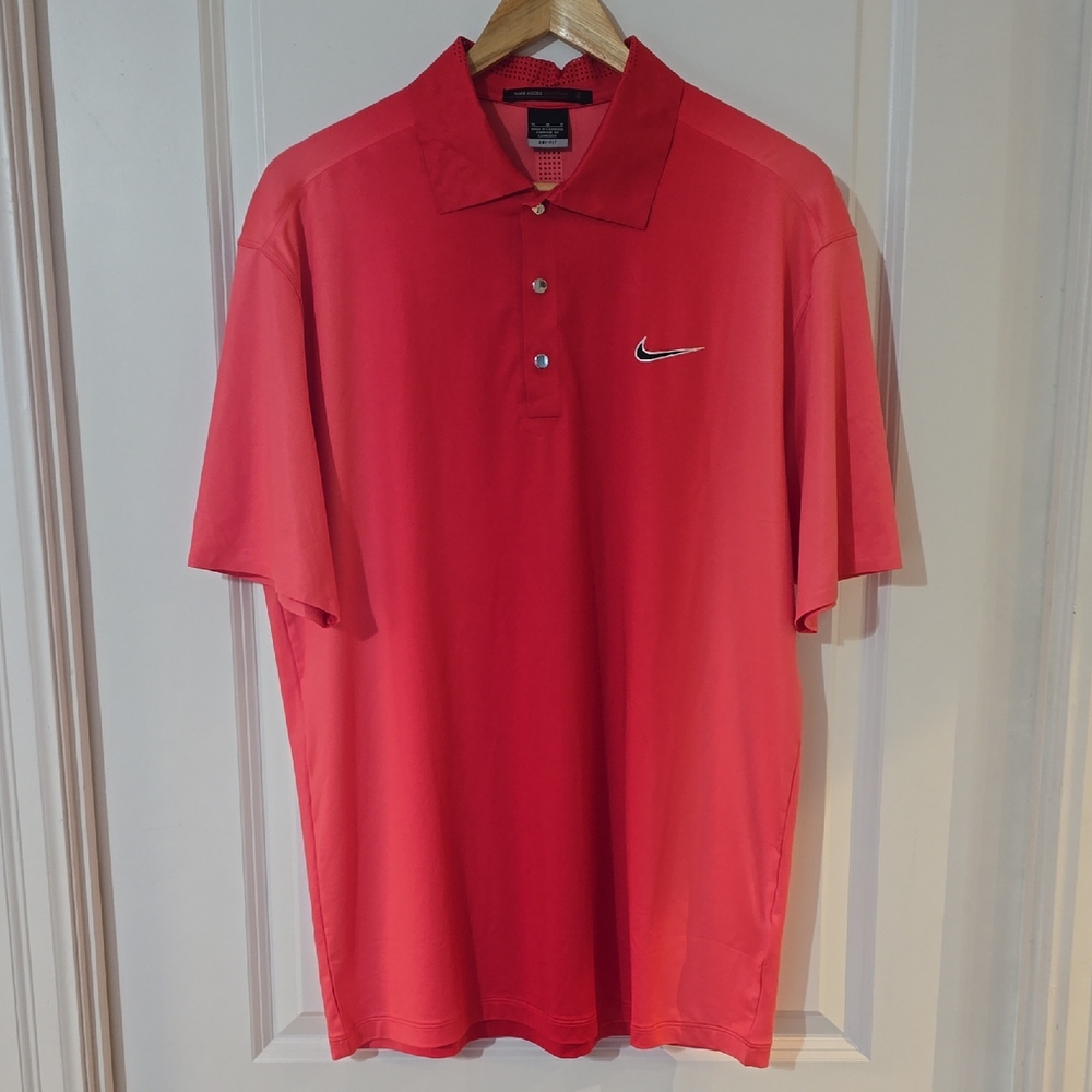 Nike Men's Vibrant Red Polo Shirt
